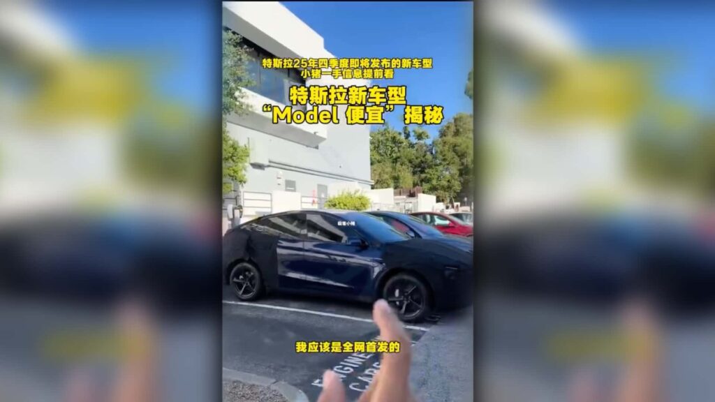 Ny Tesla-model afsløret for offentligheden, set parkeret i solrigt vejr.