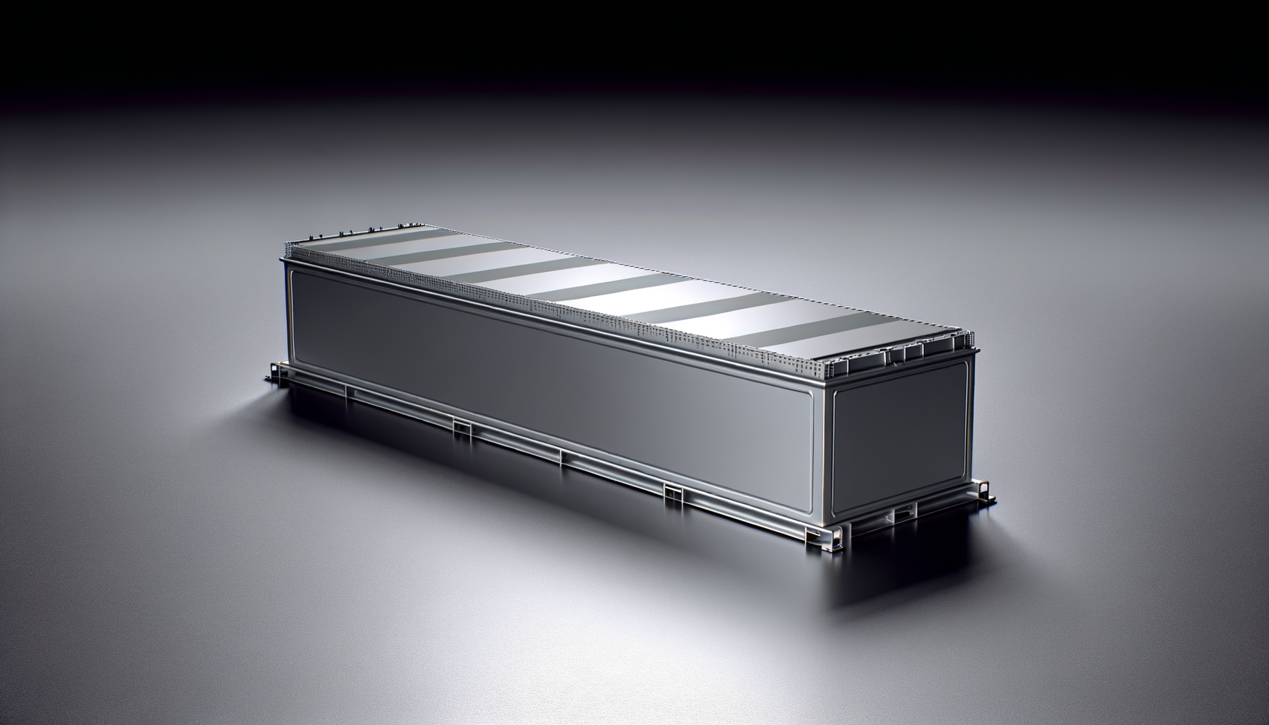 Tesla batterimodul i moderne design på grå baggrund