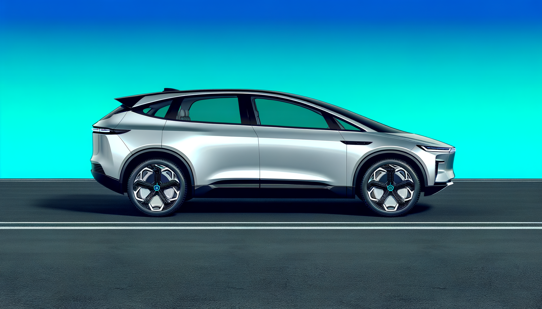 Futuristisk elektrisk SUV på vej med moderne design