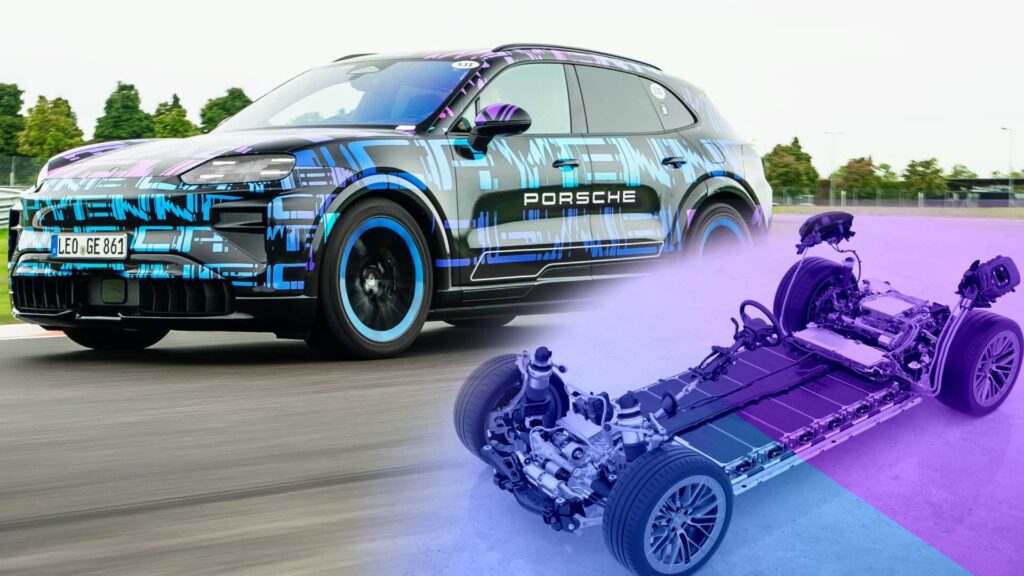 Porsche elbil med fremtidig elektrisk platform på racerbane