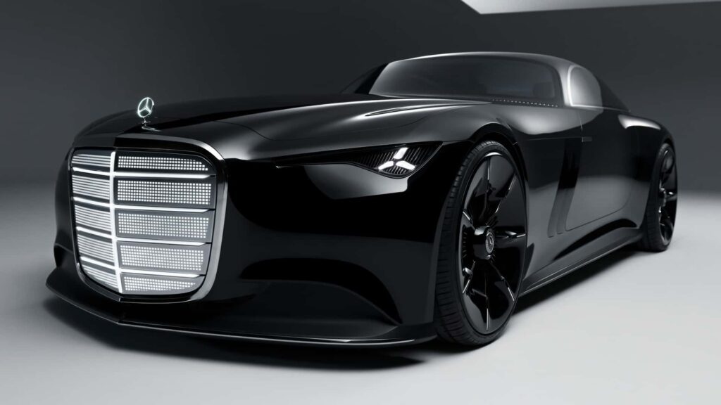 Elegant sort luksusbil i moderne design