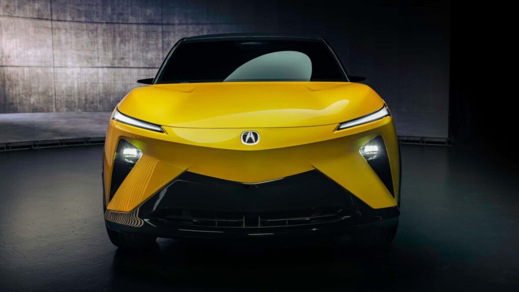 Lysende gul sportsvogn i moderne design