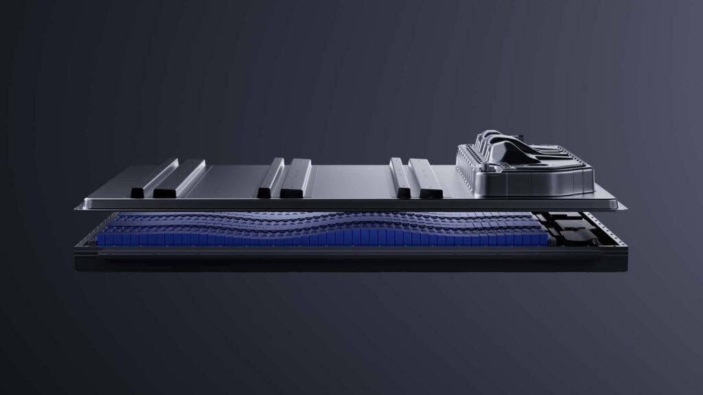 Tesla batteripakke visning, komponenter i lag