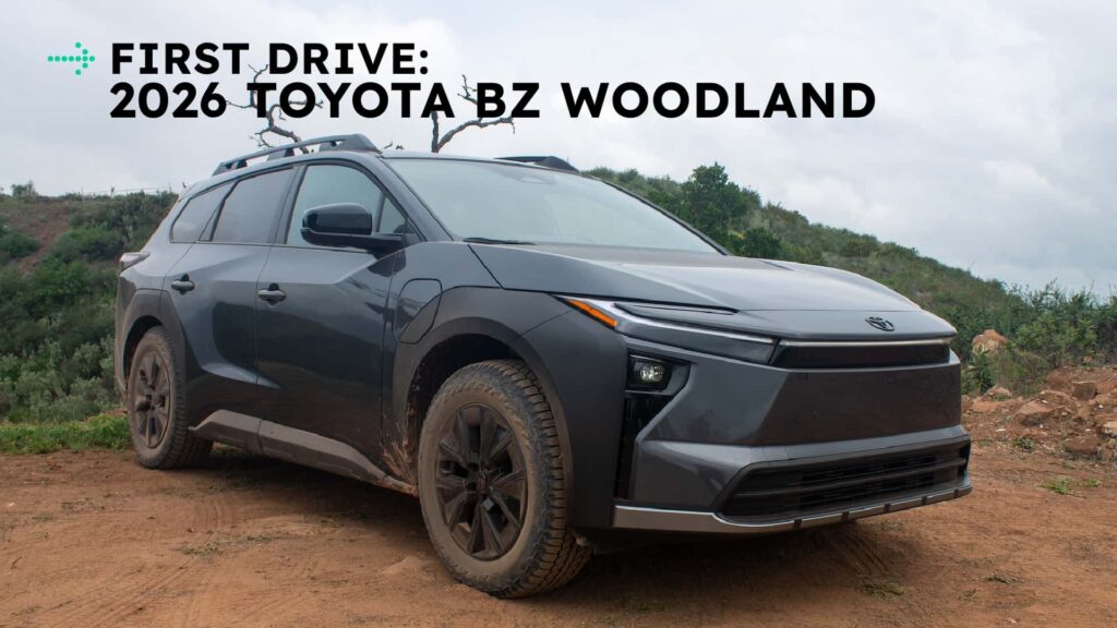 Første kig på 2026 Toyota BZ Woodland SUV i terræn.