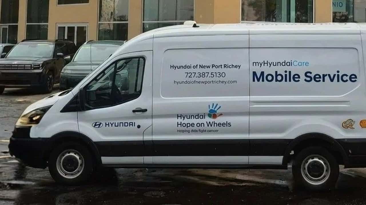 Hyundai mobilservice varevogn til vedligeholdelse