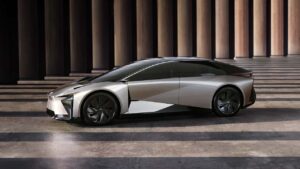 Lexus elektrisk konceptbil sideprofil udsigt