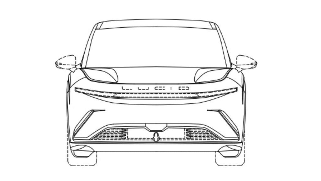 Lucid Air elektrisk sedan illustration