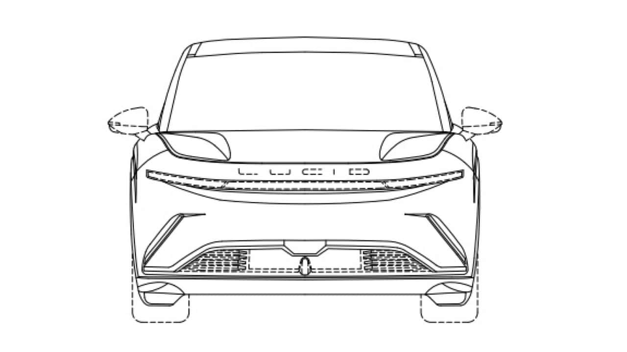 Lucid Air elektrisk sedan illustration