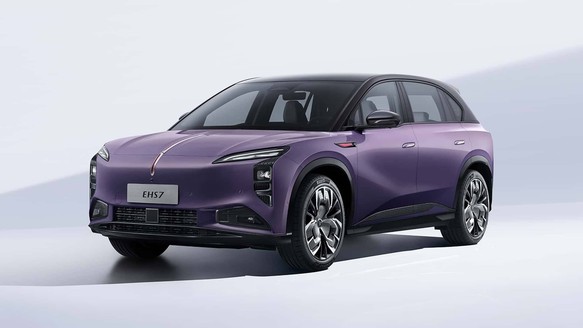 Hongqi E-HS7 elektrisk SUV i udstillingslokale