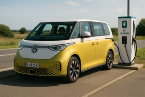 Volkswagen ID.Buzz oplades ved ladestation