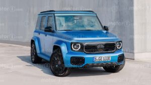 Mercedes elektrisk SUV parkeret udendørs