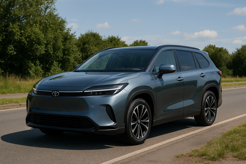 Toyota elektrisk SUV parkeret på en vej