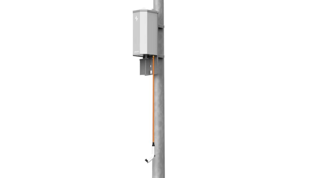 Lygtepæleladestation til elbiler med kabel