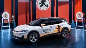 Changan crossover elbil i udstillingslokale