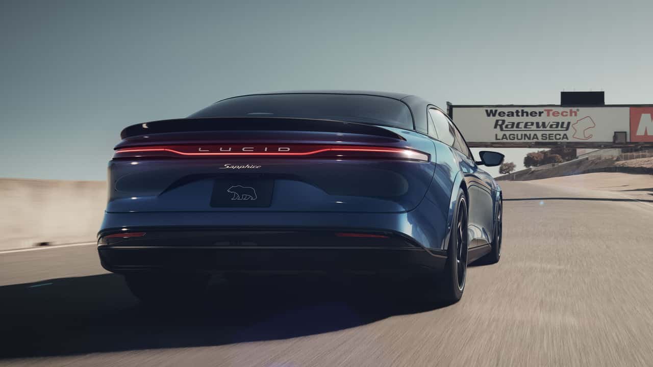 Lucid Sapphire på Laguna Seca Raceway