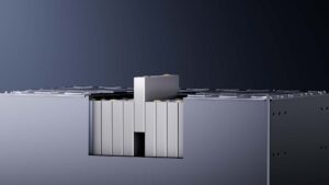 Nærbillede af elektrisk køretøj batteripakke