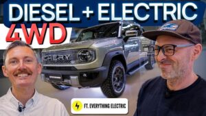 Chery 4WD elektrisk SUV udstillet indendørs
