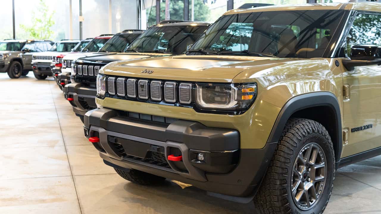 Jeep el-SUV i udstillingslokale