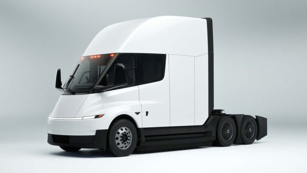 Tesla Semi elektrisk lastbil i studieindstilling