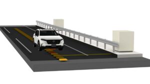 Honda SUV på testbane med bumpere